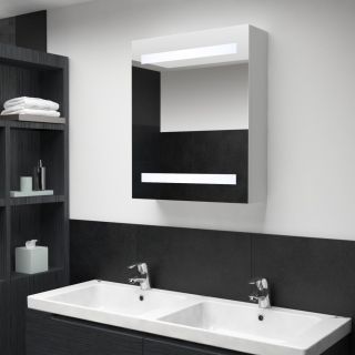 LED-vannitoa peegelkapp, 50x13,5x60 cm