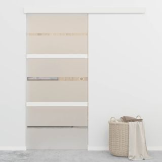 lükanduks, pehmed piirajad, ESG-klaas ja alumiinium 90 x 205 cm