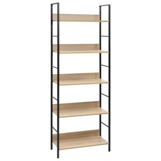 5-korruseline raamaturiiul tamm 60x27,6x90,5 cm, tehispuit