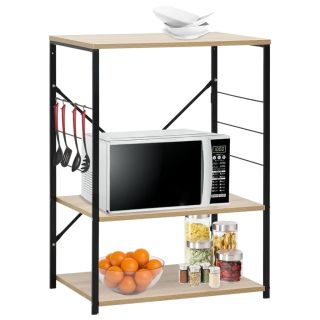 mikrolaineahju kapp must, tamm 60x39,6x79,5 cm tehispuit