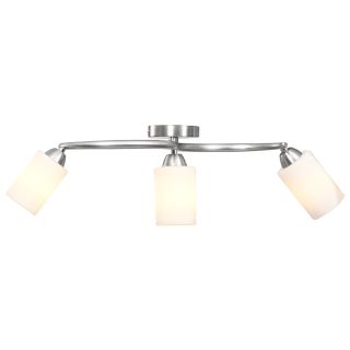 laelamp keraamiliste varjudega 3 E14 pirni jaoks, valge koonus