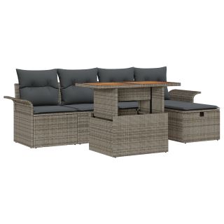 6-osaline aia diivanite komplekt padjadega hall polü rattan,2-kohtaline aia diivan hoiustamise ja padjadega hall polü rattan