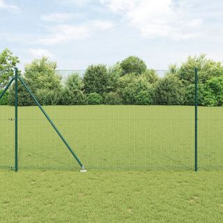 Keevitatud Traadi Aed 13 Tipupostiga Roheline 1.6x25 m Teras