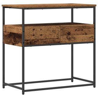 Konsoollaud Vana Puit 75x40x75 cm Töödeldud Puit ja Teras