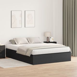 Ladustamisvoodi Raam Must Tamm 140x190 cm
