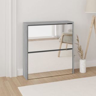 2 sahtliga kingakapp peegliga, hall Sonoma tamm, 63x17x67 cm