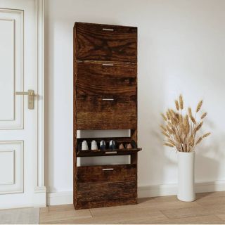 jalatsikapp, suitsutatud tamm, 59x17x169 cm, tehispuit