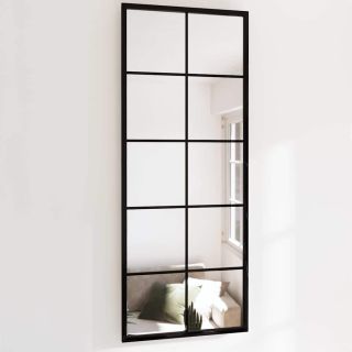 seinapeeglid 2 tk, must, 100 x 40 cm, metall