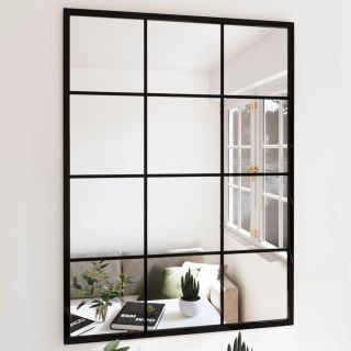 seinapeegel, must, 80 x 60 cm, metall