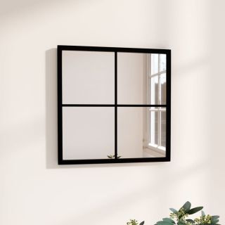 seinapeegel, must, 40 x 40 cm, metall