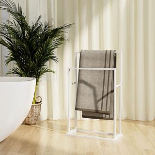 отдельно стоящая вешалка для полотенец, белая, 48 x 24 x 78,5 см, железная
