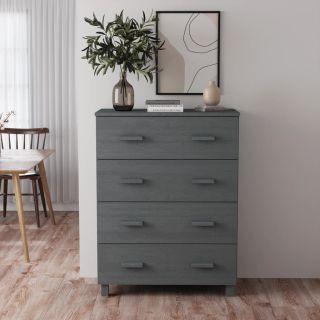 тумбочка прикроватная HAMAR, темно-серая, 79x40x103,5 см, сосна