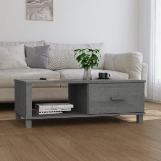 kohvilaud HAMAR, tumehall, 100x55x35 cm, männipuit
