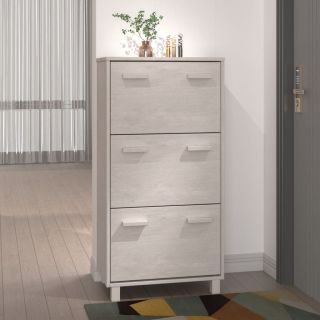 тумба для обуви HAMAR, белая, 59,5x35x117 см, сосна