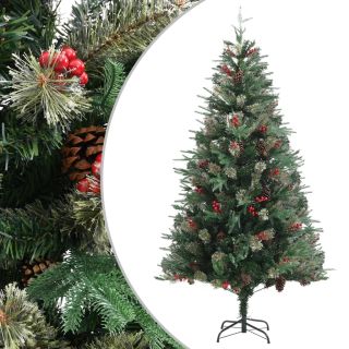 jõulukuusk männikäbidega, roheline, 195 cm, PVC ja PE