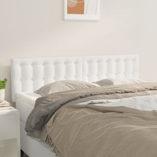 voodipeatsid 2 tk, valge, 72x5x78/88 cm, kangas