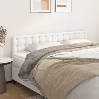 voodipeatsid 2 tk, valge 80x5x78/88 cm kunstnahk