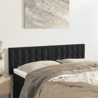 voodipeatsid 2 tk, must, 72x5x78/88 cm, samet