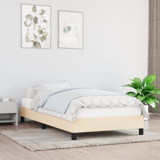 Voodiraam ilma Madratsikreemita 80x200 cm Kangas