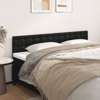 voodipeatsid 2 tk, must, 100x5x78/88 cm, kunstnahk
