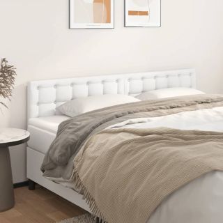 voodipeatsid 2 tk, valge, 90x5x78/88 cm kunstnahk