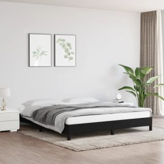 voodiraam ilma madratsita, must, 180x200 cm, kangas