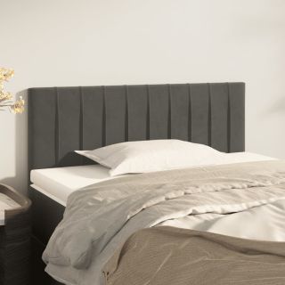 voodiraam peats, tumehall, 90x5x78/88 cm, samet