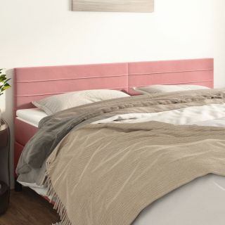 voodipeatsid 2 tk, roosa, 90x5x78/88 cm, samet