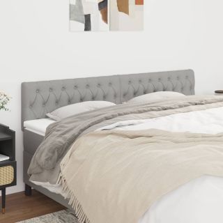 voodipeatsid 2 tk, helehall, 90x7x78/88 cm, kangas