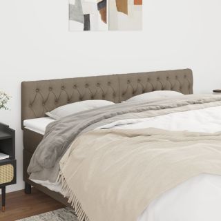voodipeatsid 2 tk, pruunikashall, 90x7x78/88 cm, kangas