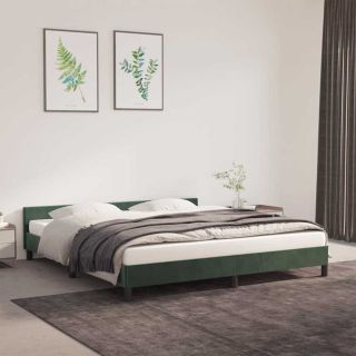 Voodiraam ilma Madratsita Tumeroheline 160x200 cm samet