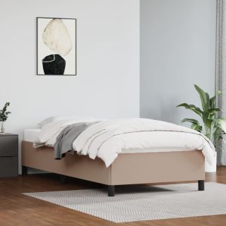 voodiraam, cappuccino, 100x200 cm, kunstnahast