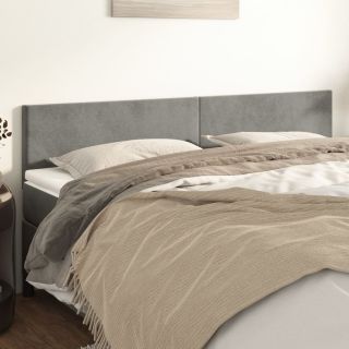 voodipeatsid 2 tk, helehall, 80x5x78/88 cm, samet