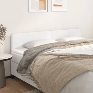 изголовья 2 шт., белые 80x5x78/88 см искусственная кожа