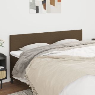voodipeatsid 2 tk, tumepruun, 90x5x78/88 cm, kangas