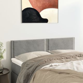 voodipeatsid 2 tk, helehall, 72x5x78/88 cm, samet