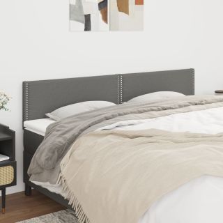 voodipeatsid 2 tk, tumehall, 100x5x78/88 cm, kangas