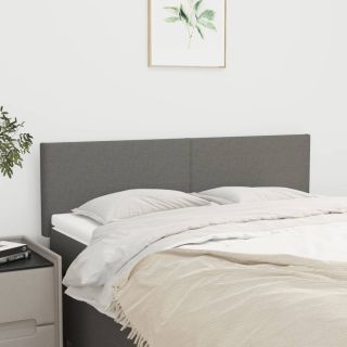 voodipeatsid 2 tk, tumehall, 72x5x78/88 cm, kangas