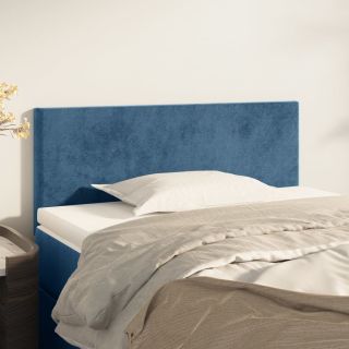 voodiraam peats, tumesinine, 100x5x78/88 cm, samet