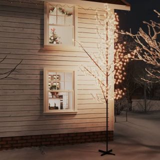 kirsiõitega LED-puu, soe valge, 672 LEDi, 400 cm