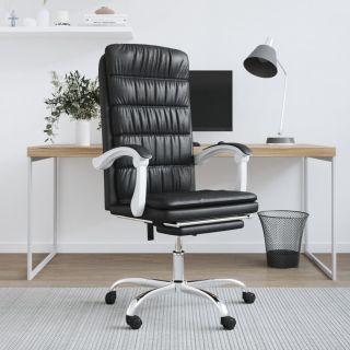 reguleeritav kontoritool, must, kunstnahk