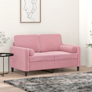 dekoratiivpadjad 2 tk, roosa, Ø15 x 50 cm, samet