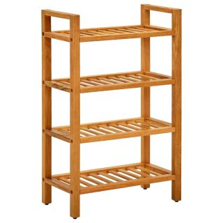 Полка для обуви с 4 полками, 50 x 27 x 80 см, дуб