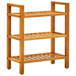 Полка для обуви с 3 полками, 50 x 27 x 60 см, дуб