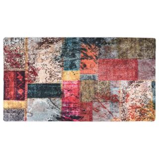 тряпичный коврик, моющийся, 190 x 300, разноцветный, противоскользящий