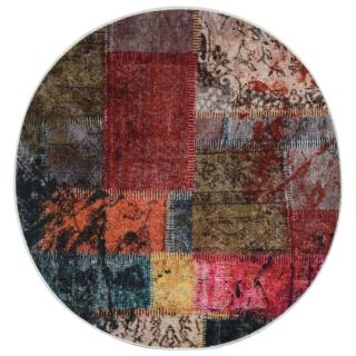 Коврик тряпичный, моющийся, φ120 см, разноцветный, противоскользящий