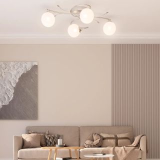 laelamp ümmarguste klaaskuplitega 4 G9 LED-pirnile