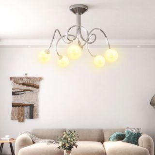 laelamp ümmarguste lambivarjudega 5 G9 LED-pirnile