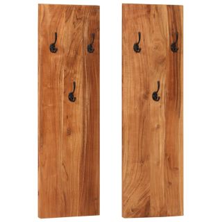 настенные вешалки 2 шт., 36 x 3 x 110 см, дерево акация