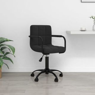 Καρέκλα Γραφείου Περιστρεφόμενη Μαύρη Βελούδινη